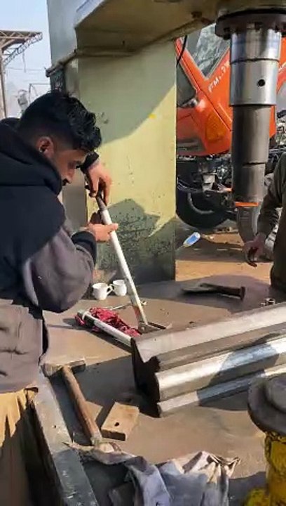 Truck Tire Holder Making And Installation #restoration #truck #shortsvideo #ytshorts