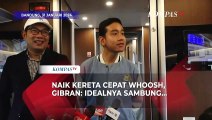 Kala Cawapres Gibran Didampingi Ridwan Kamil Coba Naik Kereta Cepat Whoosh
