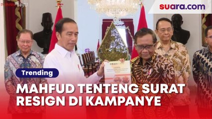 Jokowi Masih di Luar Kota, Mahfud Tenteng-tenteng Surat Resign dari Menko Polhukam Saat Kampanye