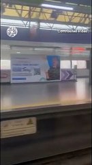 Recto fire as seen inside from LRT-2 Recto Station