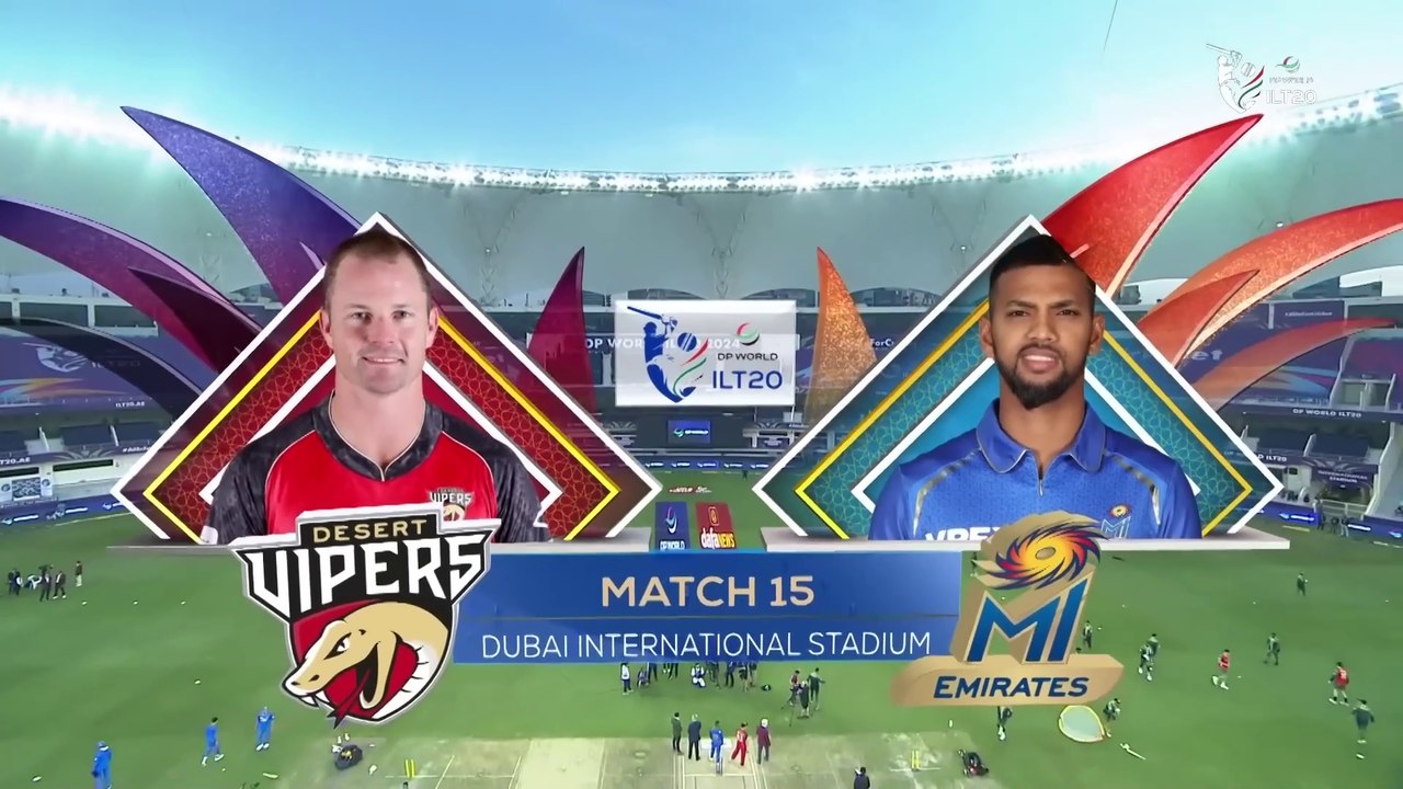 ILT20 S2 - English - HIGHLIGHTS - Desert Vipers V-S MI Emirates - T20 Cricket - 30th Jan
