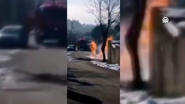 Karabük'te doğal gaz borusu patladı