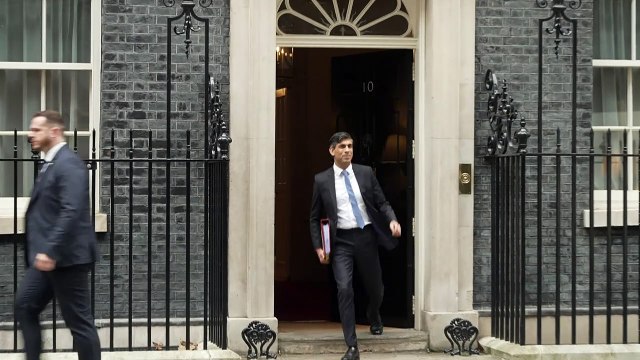 Rishi Sunak departs 10 Downing Street ahead of PMQs