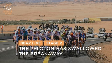 The peloton has swallowed the breakaway  - Stage 2 - The AlUla Tour 2024