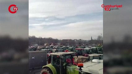 Alman çiftçiler yollara döküldü