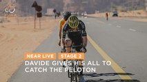 Davide gives his all to catch the peloton - Stage 2 - The AlUla Tour 2024