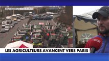 Les agriculteurs sont à Chilly-Mazarin (Essonne) et avancent vers Paris