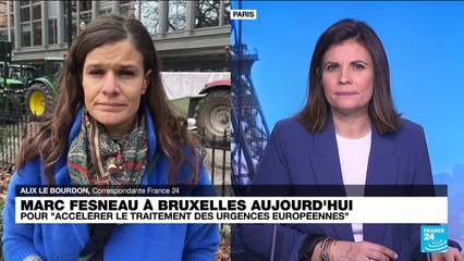 Crise agricole : le ministre de l'Agriculture, M. Fesneau, à Bruxelles