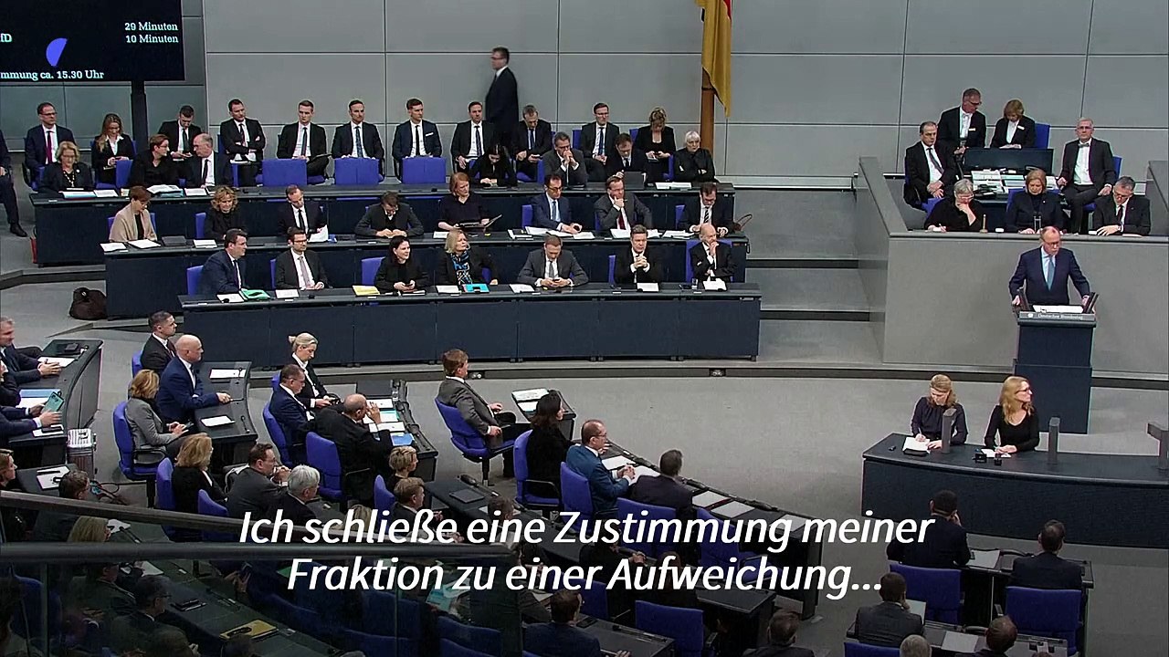 Merz: Keine Aufweichung der Schuldenbremse mit der Union