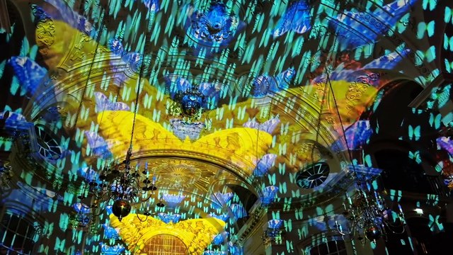 Inside Trafalgar Square's St Martin-in-the-Fields nature-filled light exhibition Life