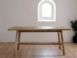Extendable dining table "Aeris" Acacia, L.180 cm Natural wood