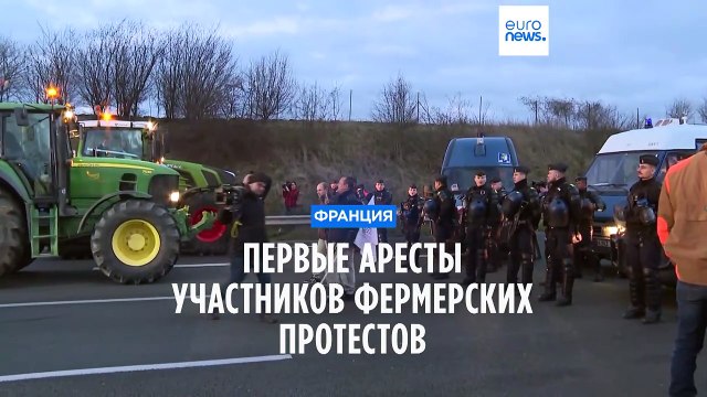 Франция: первые аресты во время фермерских протестов