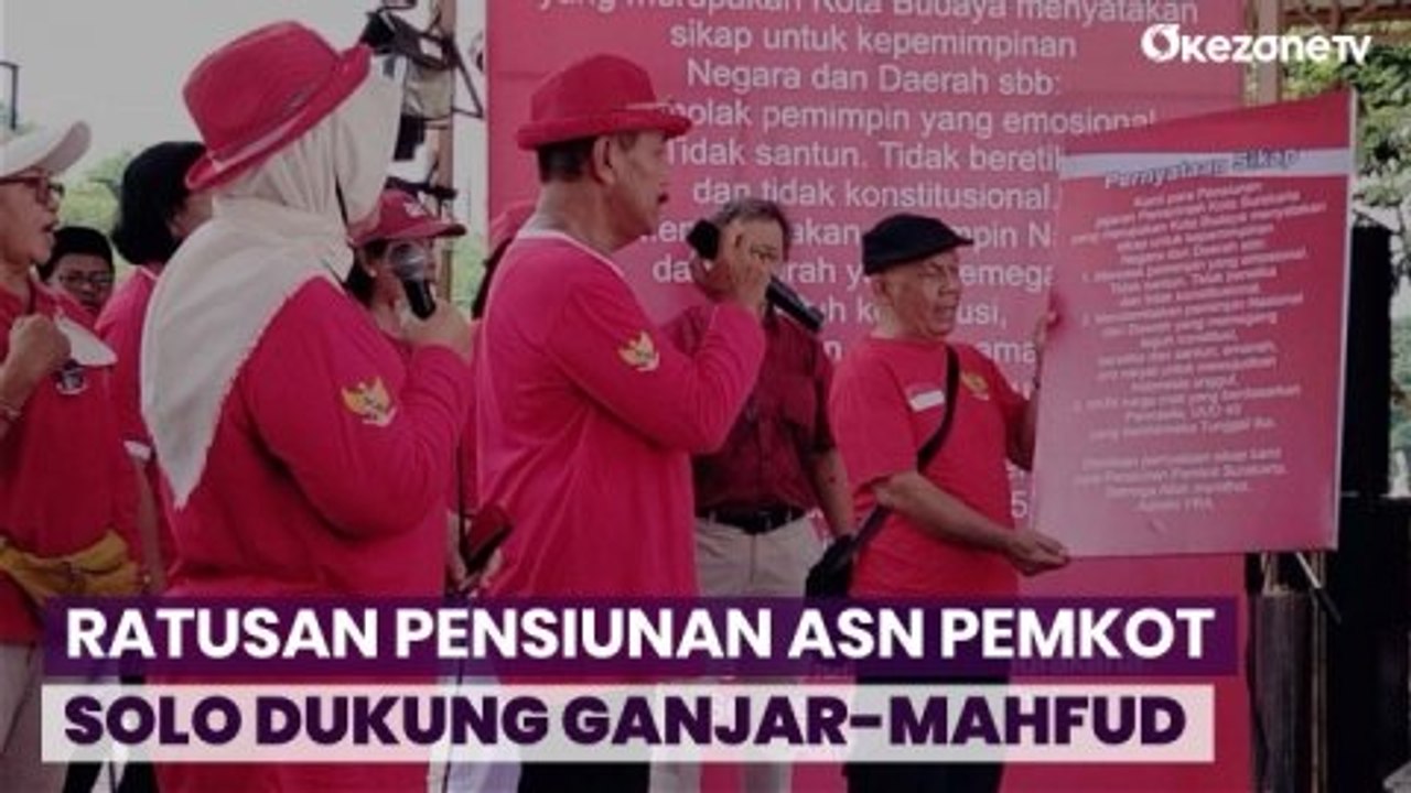 Ratusan Pensiunan ASN Pemkot Solo Mantan Anak Buah Jokowi Deklarasi Dukung Ganjar-Mahfud