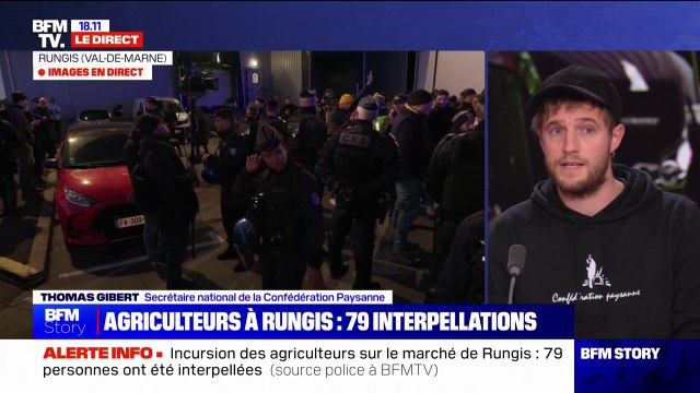 Colère des agriculteurs: On a décidé de durcir le mouvement en faisant un appel à bloquer massivement les centrales d'achat partout en France , indique Thomas Gibert (Confédération Paysanne)