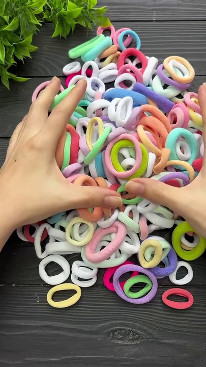 VEED_Easy Craft with Hair Rubber Bands Tutorial #tutorial #craft #DIY #vikistudiodiy