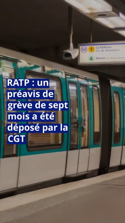 RATP : un préavis de grève de sept mois a été déposé par la CGT - Vidéo ...