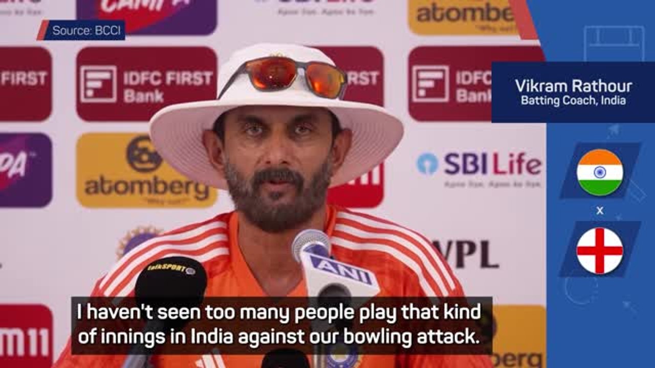 India coach hails Pope's exceptional innings
