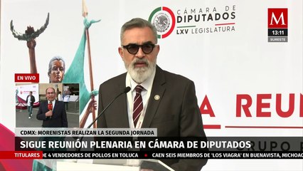 Morena realiza reunión plenaria en la Cámara de Diputados, CdMx