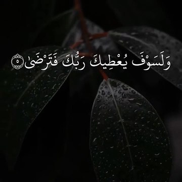 حالات واتس اب قران بصوت القارئ ماهر المعيقلي _ وَلَسَوْفَ يُعْطِيكَ رَبُّكَ فَتَرْضَىٰ