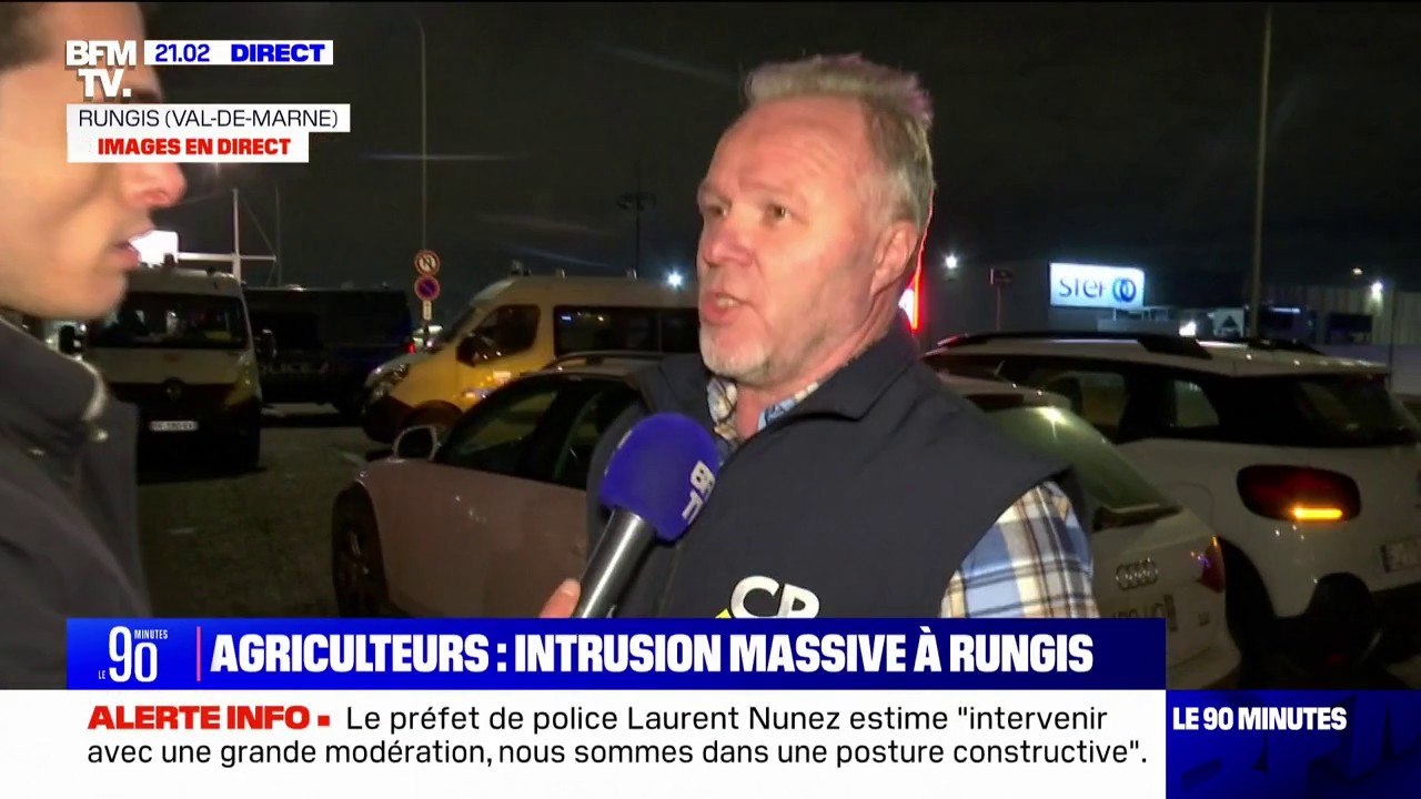 Intrusion d'agriculteurs à Rungis: "Je viens d'échanger [avec le directeur du marché] pour qu'il puisse retirer sa plainte", indique Patrick Legras (Coordination rurale)