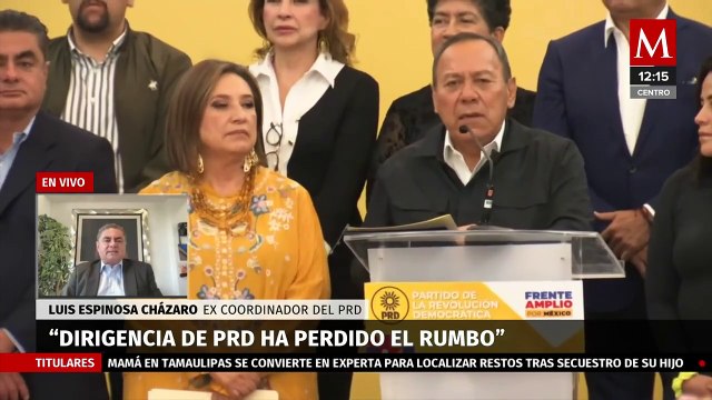 Luis Espinosa Cházaro renuncia al PRD; Dirigencia del PRD ha perdido el rumbo