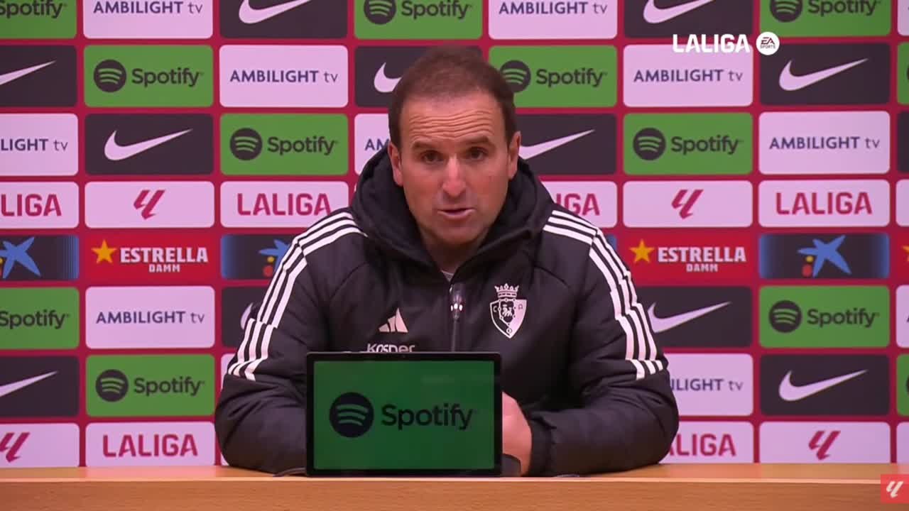 Rueda de prensa de Arrasate tras el Barcelona -  Osasuna