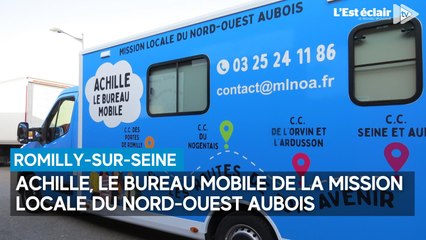 Achille, le bureau mobile de la Mission locale du Nord-Ouest aubois à Romilly-sur-Seine