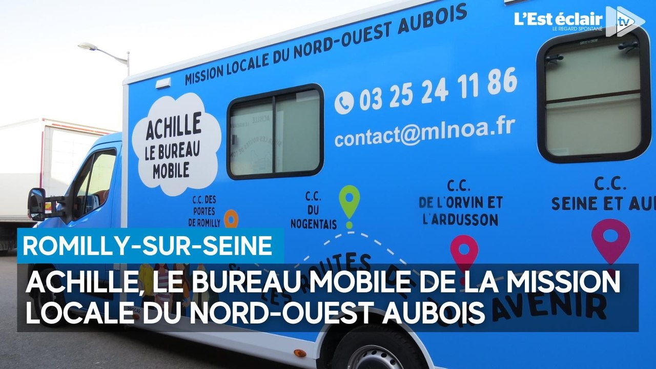 Achille, le bureau mobile de la Mission locale du Nord-Ouest aubois à Romilly-sur-Seine