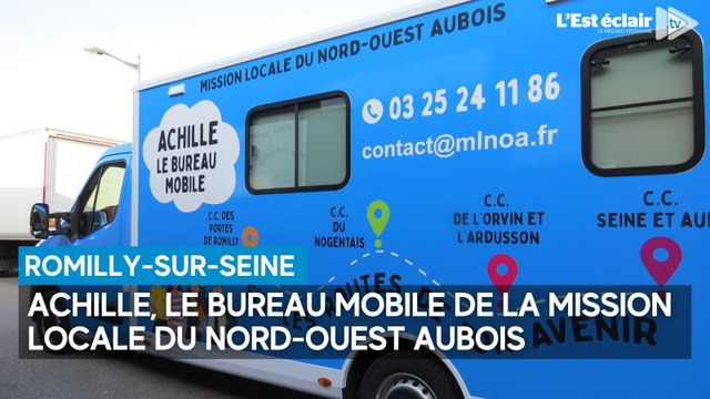 Achille, le bureau mobile de la Mission locale du Nord-Ouest aubois à Romilly-sur-Seine