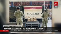 Marina asegura 87 kilogramos de metanfetamina en el Puerto de Manzanillo