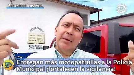 Entregan más motopatrullas a la Policía Municipal de Coatzacoalcos ¡fortalecen la vigilancia!