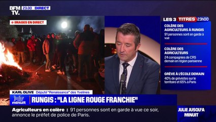 Intrusion à Rungis: "Dès lors qu'il y a un trouble à l'ordre public, il faut évidemment le condamner", affirme Karl Olive (Renaissance)