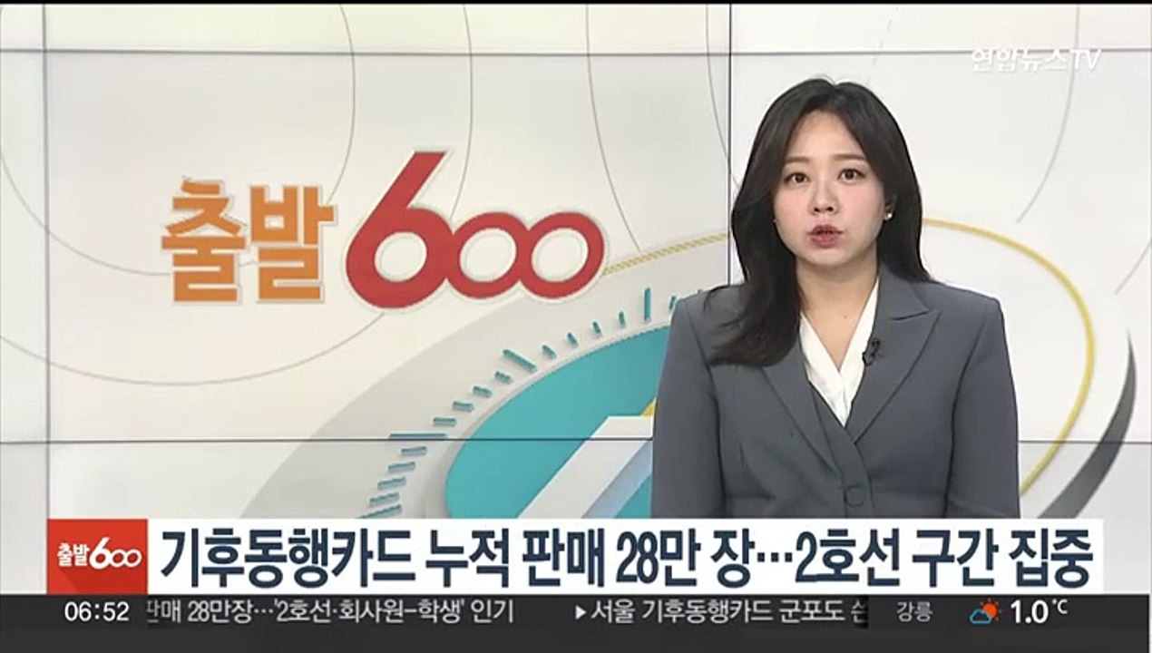기후동행카드 누적 판매 28만장…2호선 구간 집중