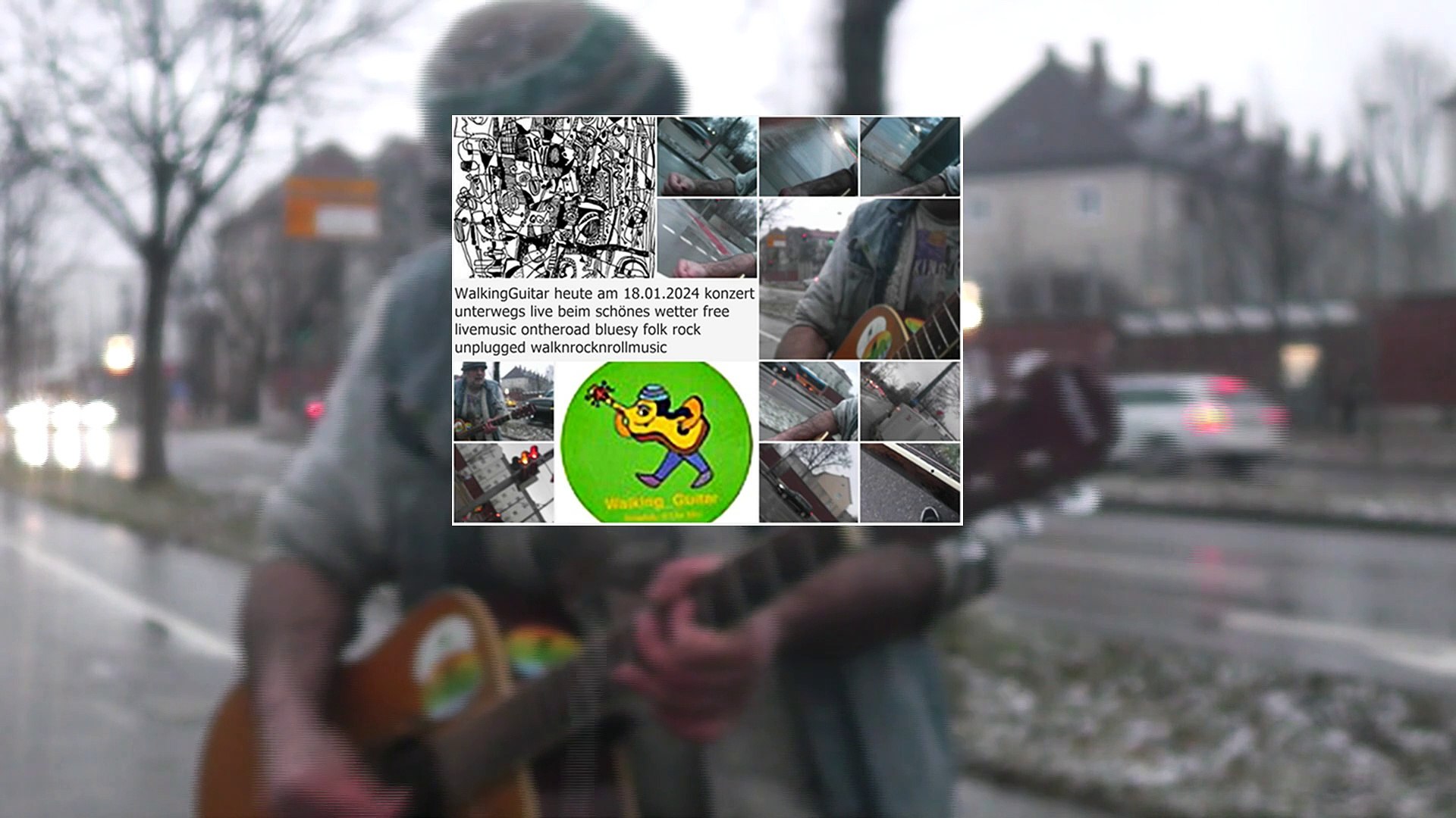 WalkingGuitar heute am 18.01.2024 live konzert unterwegs concert en chemin ontheroad performance mus