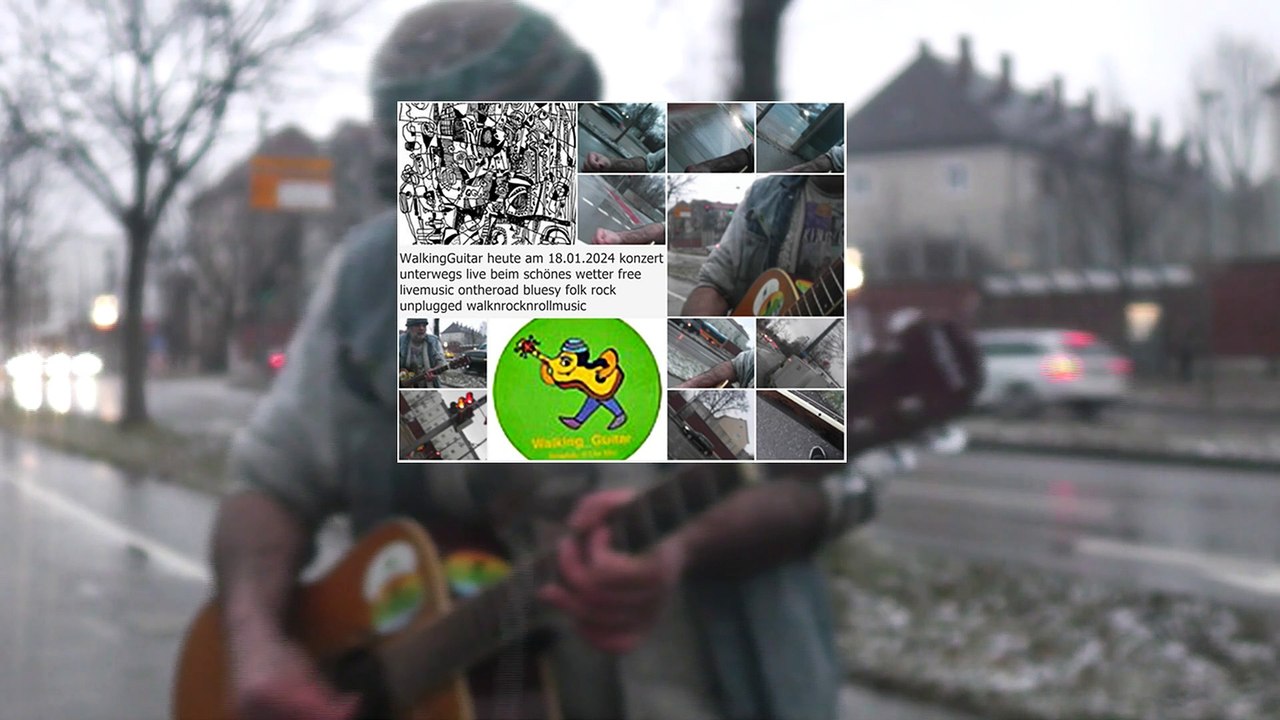 WalkingGuitar heute am 18.01.2024 live konzert unterwegs concert en chemin ontheroad performance musik musique livemusic rock débranché walknrocknroll