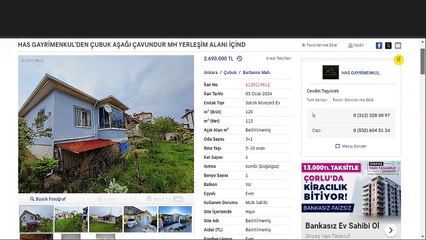 HAS GAYRİMENKUL'DEN ÇUBUK AŞAĞI ÇAVUNDUR MH YERLEŞİM ALANI İÇİNDE