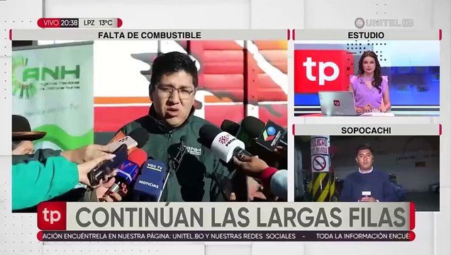 Filas por combustible en los surtidores de La Paz