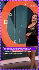 ¡Lo conquistó! Samurai baila al ritmo del caporal con una hermosa boliviana.