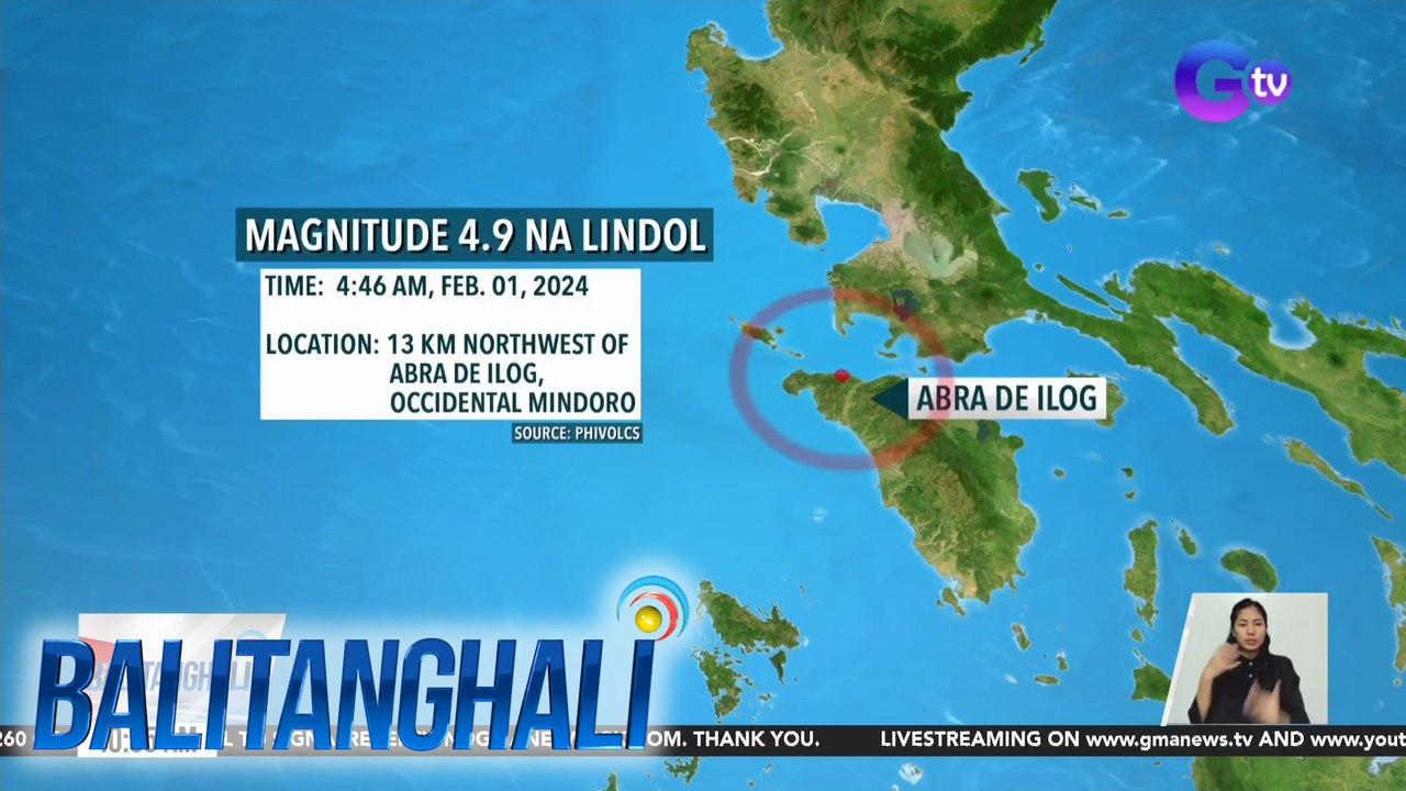 PHIVOLCS: Abra de Ilog, Occidental Mindoro, niyanig ng magnitude 4.9 na lindol | BT