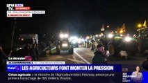 Colère des agriculteurs : Regardez les tracteurs de l'A6 qui démarrent soudain pour aller se positionner à 2 mètres des blindés des gendarmes