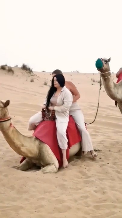 emotions Reactions funny att the camel ride att the desert safari camp