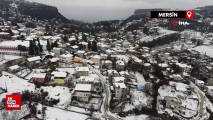 Mersin'e beyaz örtü çok yakıştı