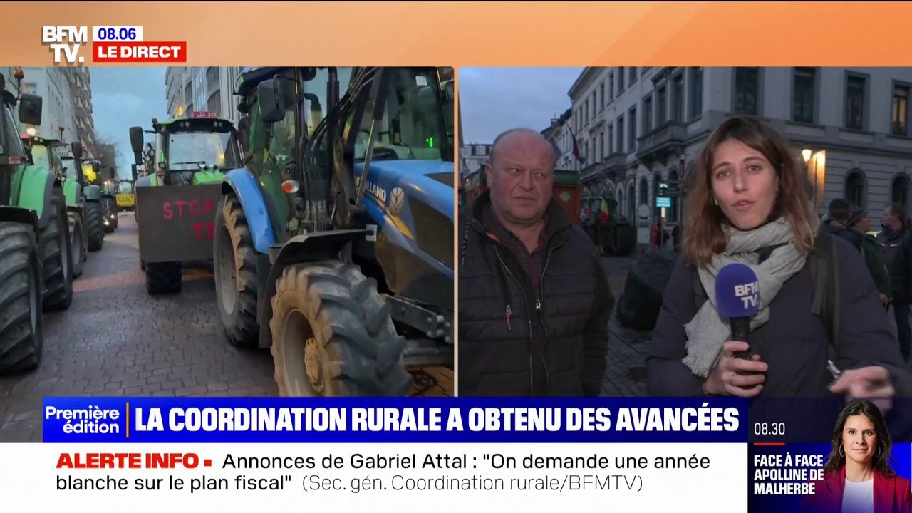 Les premiers tracteurs sont arrivés à Bruxelles en Belgique ce matin pour le Conseil européen