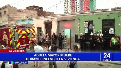 La Victoria: adulta mayor muere al incendiarse su vivienda