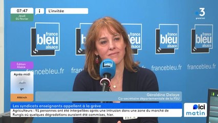 Géraldine Delaye, co-secrétaire du syndicat FSU dans le Bas-Rhin