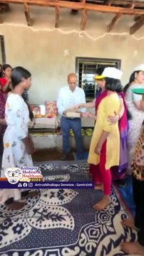 Parampujya Nandaai distributing toys to village children _ Kolhapur Medical & Healthcare Camp 2024