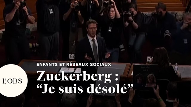 Les excuses de Mark Zuckerberg aux familles de victimes devant le Sénat américain