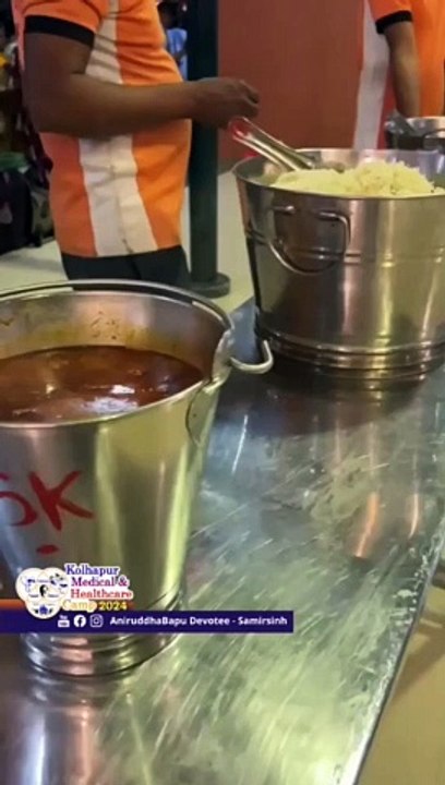 Homestyle food served to volunteers arriving at Kolhapur _ Kolhapur Medical & Healthcare Camp 2024