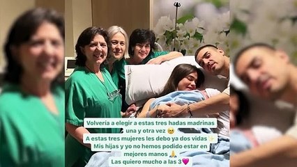 Violeta Mangriñán celebra la presencia de sus "hadas madrinas" en el nacimiento de Gia
