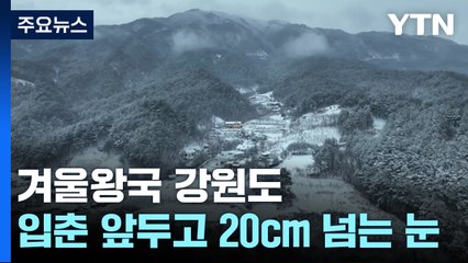 입춘 앞두고 20cm 넘는 눈...강원도는 겨울왕국 / YTN